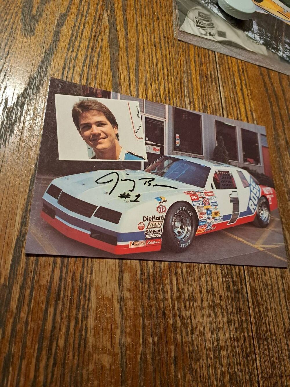 Vintage Jimmy Bown Signed Driver Card NASCAR Auto Racing #1 Monte Carlo